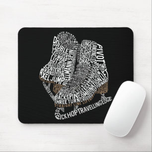 Mousepad Figura Skates Palavra Arte Ice Dance