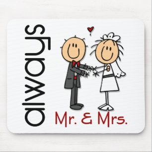 Mousepad Figura Sr. do casal do casamento & Sra. Sempre da