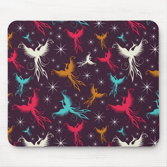 Mousepad Figura teste padrão dos pássaros de Phoenix (Frente)