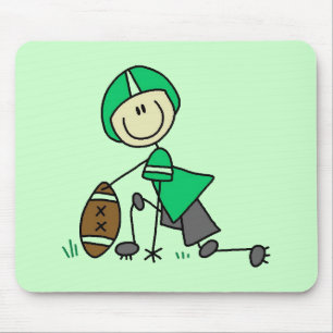 Mousepad Figura verde da vara do futebol
