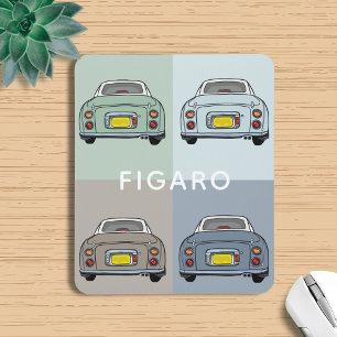 Mousepad Figuras do nome do padrão do carro Figaro