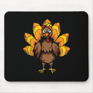 Mousepad Figurino da Turquia Dia de Ação de Graças outono