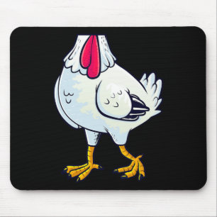 Mousepad Figurino de frango Corpo Engraçado Fazenda Engraça