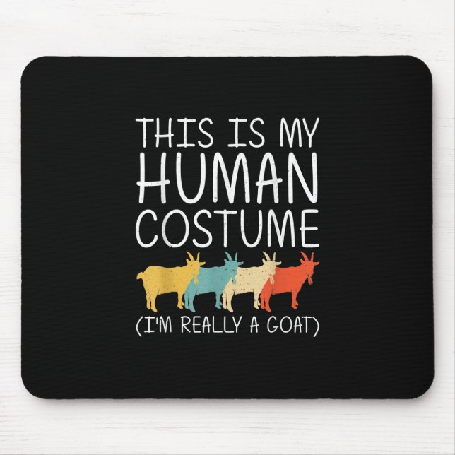 Mousepad Figurino Humano de Goat Halloween (Frente)