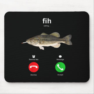 Mousepad Fih Chamando Peixe Fumante Meme Engraçado de Pesca