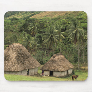Mousepad Fiji, Viti Levu, Navala, casas tradicionais Bure
