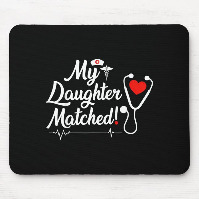 Mousepad Filha correspondeu ao dia de correspondência de re (Frente)
