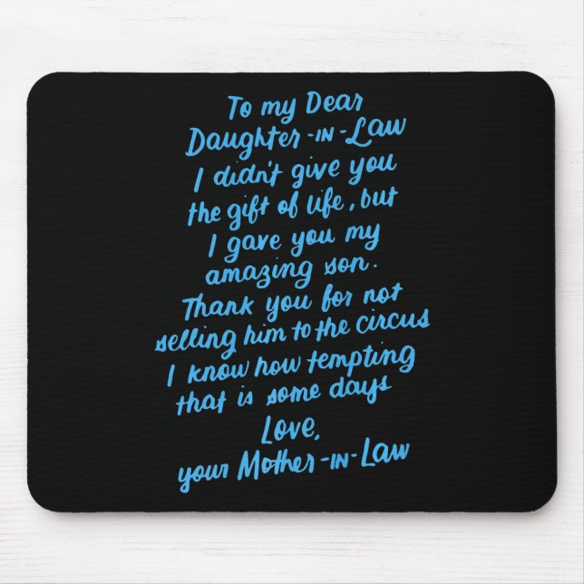 Mousepad Filha Engraçada De Direito Para Minha Querida Filh (Frente)