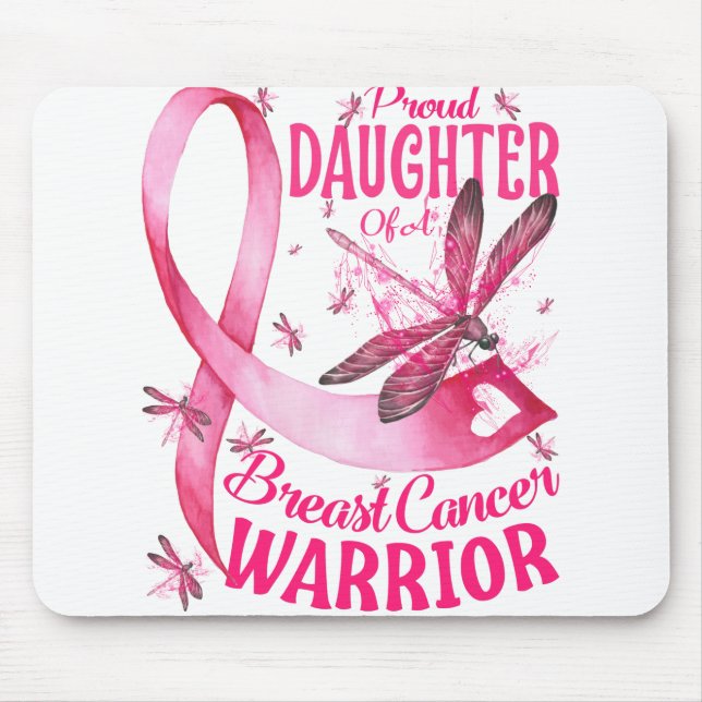 Mousepad Filha Orgulhosa De Um Guerreiro Do Cancer Da Mama (Frente)