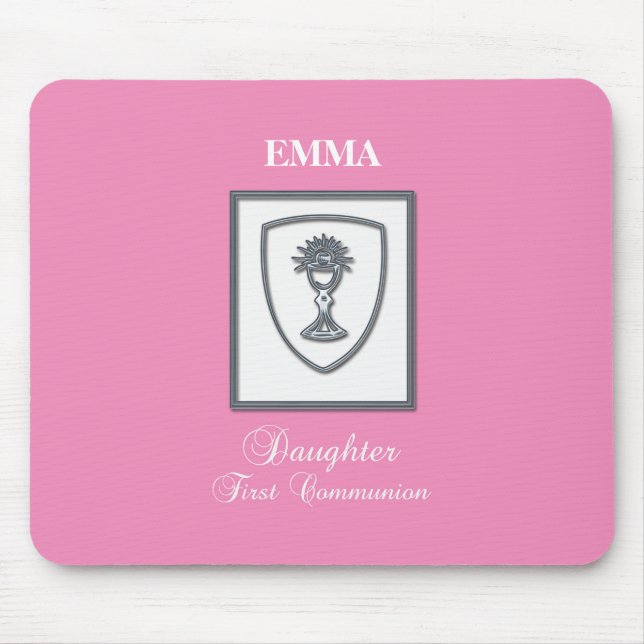 Mousepad Filha, Primeira Comunhão Silver Chalice (Frente)