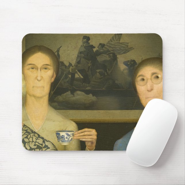 Mousepad Filhas da Revolução de Grant Wood (Com mouse)