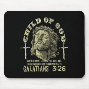 Mousepad Filho De Deus Gálatas 3_26 Versículo Bíblico Crist
