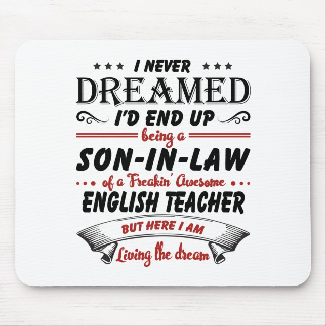 Mousepad Filho Em Lei De Um Fantástico Professor De Inglês (Frente)