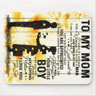 Mousepad Filho - Minha Letra Mãe   Presente para novo Deco