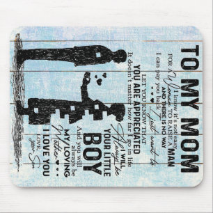 Mousepad Filho Para A Mãe Presente, Personalize A Carta Pa