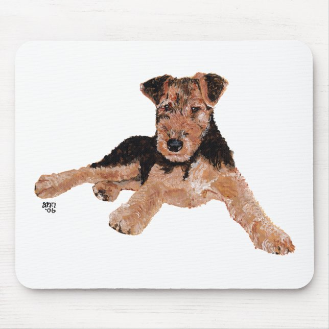 Mousepad Filhote de Airedale, Lakeland, Welsh Terrier (Frente)