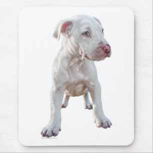 Mousepad Filhote de cachorro branco de Pitbull