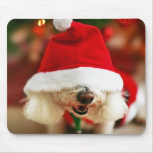 Mousepad Filhote de cachorro de Bichon Frise que veste o