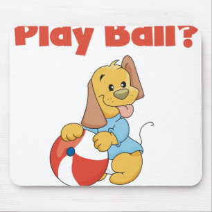 Mousepad Filhote de cachorro de Brown com bola