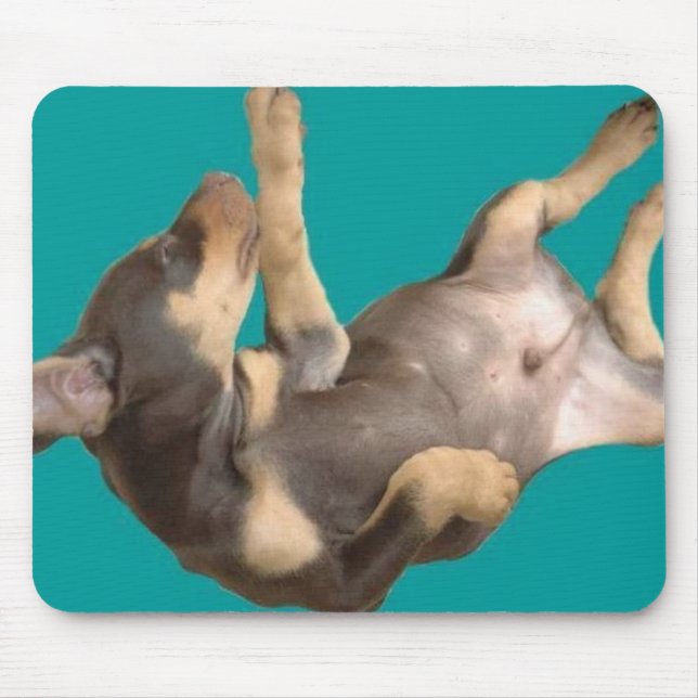 Mousepad Filhote de cachorro de flutuação do Doberman (Frente)