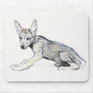 Mousepad Filhote de cachorro de lobo árabe adolescente 200