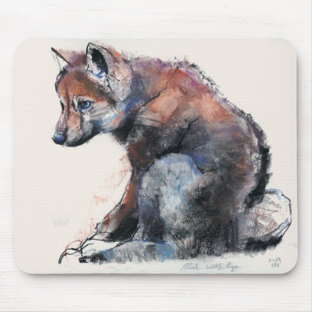 Mousepad Filhote de cachorro de lobo polonês 2001 (Frente)