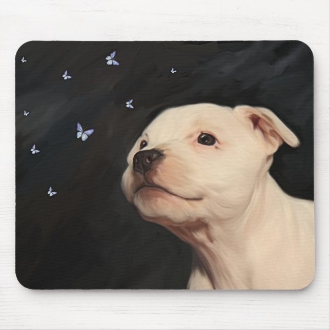 Mousepad Filhote de cachorro de Staffordshire bull terrier (Frente)
