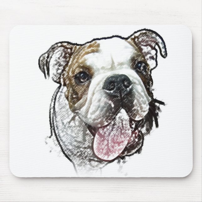 Mousepad filhote de cachorro do buldogue (Frente)