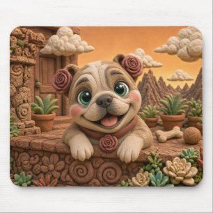 Mousepad Filhote de cachorro inglês fofo, cachorro bebê