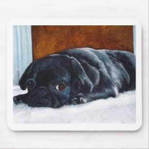 Mousepad Filhote de cachorro preto do Pug