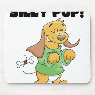 Mousepad Filhote de cachorro verde do bobo da camisa