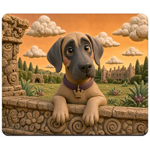 Mousepad Filhote de Grande Dane Fofo, Cachorro Bebê