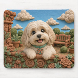Mousepad Filhote de Havanês Fofo, Cachorrinho