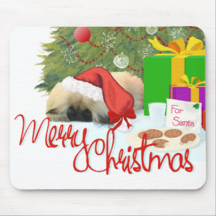 Mousepad Filhote de Pequinês no 1º Natal