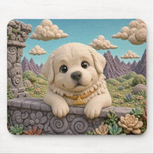 Mousepad Filhote de Pirenéus Grande Fofinho, Cachorrinho