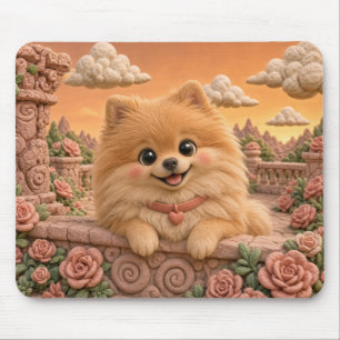 Mousepad Filhote de Pomerânia Fofo, Cachorrinho