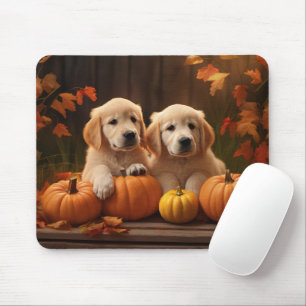 Mousepad Filhote de Retriever Dourado Delícia de Outono Abó