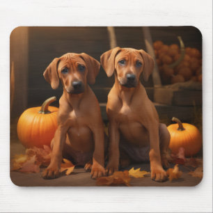 Mousepad Filhote de Ridgeback da Rodésia Delícia de Outono