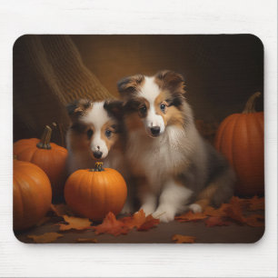 Mousepad Filhote de Shetland Sheepdog Delícia de Outono Abó