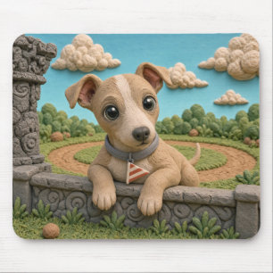 Mousepad Filhote de Whippet Fofo, Cachorro Bebê
