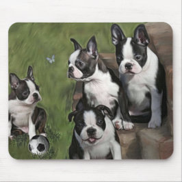 Mousepad Filhotes de cachorro de Boston Terrier