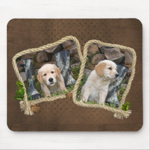 Mousepad Filhotes de cachorro dourados