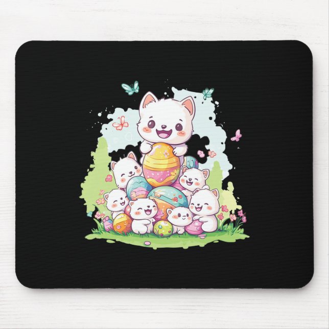 Mousepad Filhotes de Páscoa Fofos; Estilize Com Este Fofinh (Frente)