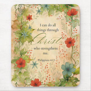 Mousepad Filipenses 4:13 Posso Todas as Coisas Botânica Vin
