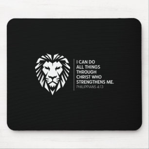 Mousepad Filipenses Cristãos 4_13 Força de Leão Religioso