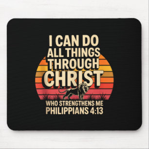 Mousepad Filipenses Cristãos 4_13 Força do Leão Religioso