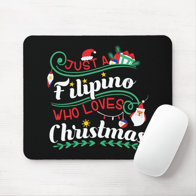Mousepad Filipinas - Filipino que ama o Natal (Com mouse)