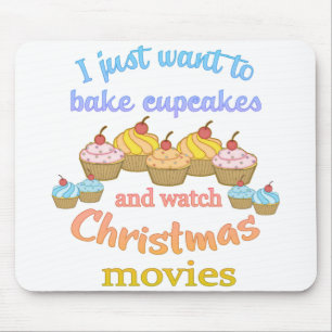 Mousepad Filmes de Natal e Cupcakes