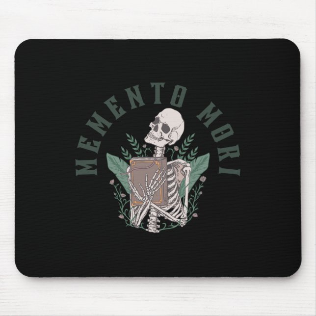 Mousepad Filosofia Estática de Esqueleto Citação Latina Mem (Frente)
