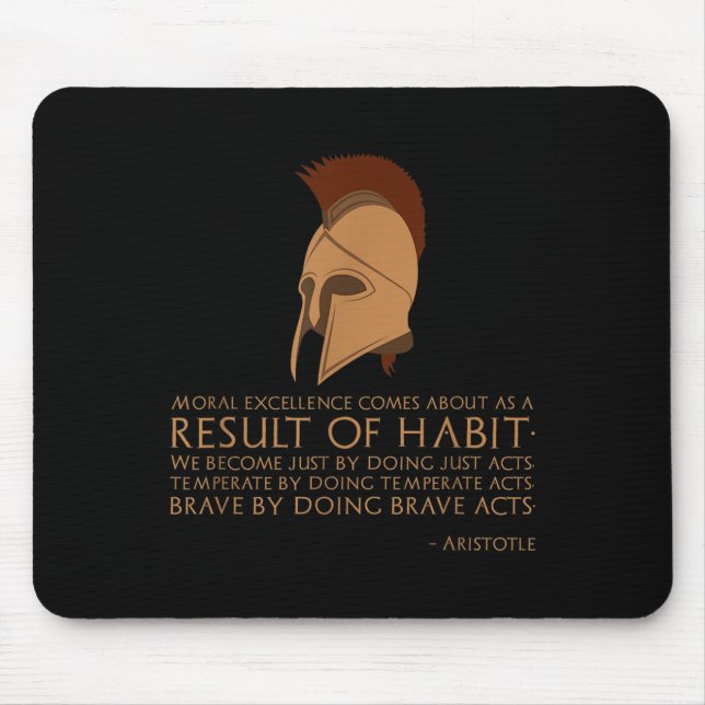 Mousepad Filosofia Grega Antiga - Resultado Do Hábito - Ari (Frente)